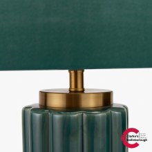 Additional picture of Lushan Green Scalloped Ceramic Table Lamp