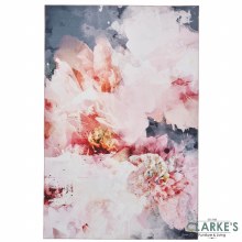 Additional picture of Michelle Collins FLOO24 Printed Rose/Black Rug 120 x 170cm