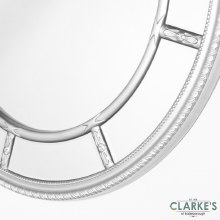Additional picture of Nautilus Silver Round Mirror 90cm