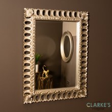 Additional picture of Reflection Rectangular Champagne Wall Mirror 89 x 119cm