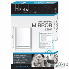 Additional picture of Tema Ensuit Bevelled Bathroom Mirror with Shelf 50x40cm