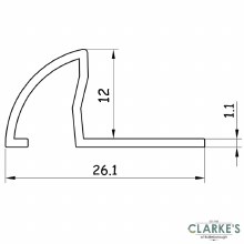 Additional picture of Tile Edging Trim White 12mm