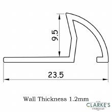 Additional picture of Tile Edging Trim White 9.5mm