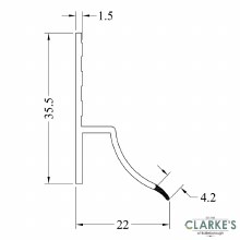 Additional picture of Heavy Duty Bath Trim White