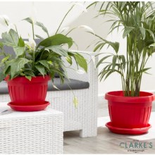 Additional picture of Vaso Round Planter Pot Red 40cm