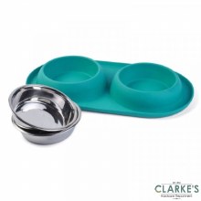 Additional picture of Twin Bowl Dog Feeding Tray