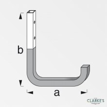 Additional picture of Alfer Galvanised Steel Rubber Covered Wall Hook 150 mm