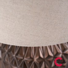 Additional picture of Anneli Bronze Aztec Texture Ceramic Table Lamp