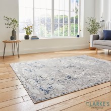 Additional picture of Apollo 2677 Grey/Navy Rug 120 x 170cm