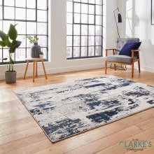 Additional picture of Apollo GR579 Grey/Navy Rug 120 x 170cm