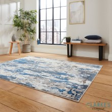 Additional picture of Apollo GR580 Grey/Navy Rug 120 x 170cm