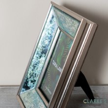 Additional picture of Arctic Leaf Mirrored Photo Frame 4x6