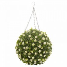 Additional picture of Topiary White Rose Ball 30 cm