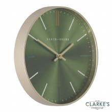 Additional picture of Baker and Brown Metallic Wall Clock Green 30cm