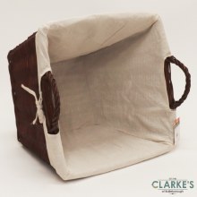 Additional picture of Blacksod Square Wicker Log Basket Brown
