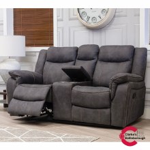 Additional picture of Brooklyn 2 Seater Sofa Charcoal with Console
