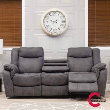 Additional picture of Brooklyn 3 Seater Sofa Charcoal with Drop Down Table