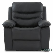 Additional picture of Cara 1 Seater Leather Recliner Armchair Black