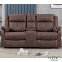 Additional picture of Casey 2 Seater Recliner Sofa with Console Chestnut