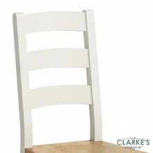 Additional picture of Chichester Ivory Slatted Back Dining Chair