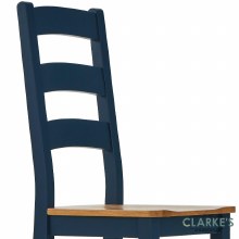 Additional picture of Chichester Navy Slatted Back Dining Chair