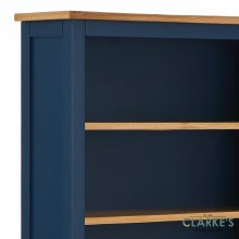 Additional picture of Chichester Navy Large Bookcase with Oak Shelves