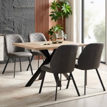 Additional picture of Christine Dining Set - 120cm Scratch Resistant Table and 4 Chairs