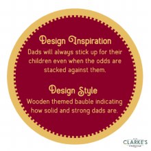 Additional picture of Christmas Gifting Bauble with Sentiment Card - Merry Christmas Dad