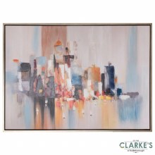 Additional picture of City Scape Hand Painted Canvas