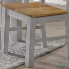 Additional picture of Columbia Dining Chair Grey with Oak Seat