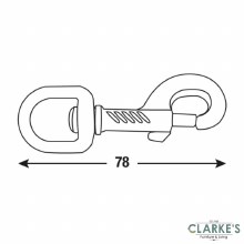 Additional picture of Connex Bolt Snap Hook with Rotatable Ring 78 mm