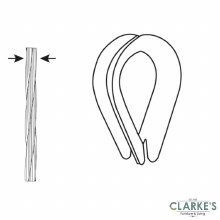 Additional picture of Connex Wire Rope Thimbles Galvanised 3 mm | 2 Pack