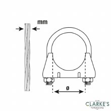 Additional picture of Connex Wire Rope Clamps Galvanised 11 mm | 2 Pack