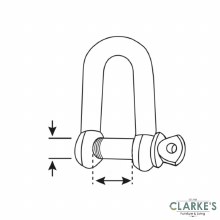 Additional picture of Connex Bolted Shackle Galvanised M8 x 16mm | 2 Pack
