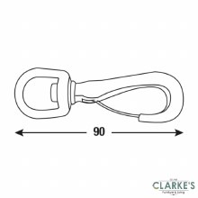 Additional picture of Connex Spring Hook with Rotatable Ring 90 mm