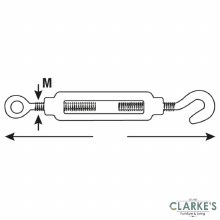 Additional picture of Connex Turn Buckle Galvanised M10 x 125mm