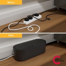 Additional picture of D-Line Cable Tidy Home Box White Black