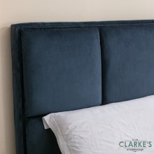 Additional picture of Duval Velvet 5ft Bed Frame Navy Blue