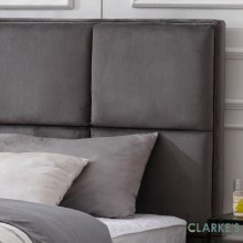 Additional picture of Duval Velvet 5ft Bed Frame Pirate Grey