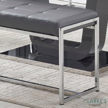 Additional picture of Edel Dining Bench Dark Grey