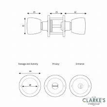 Additional picture of Era Privacy Door Knob Set