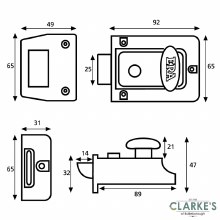 Additional picture of Era Traditional Nightlatch Door Lock Green