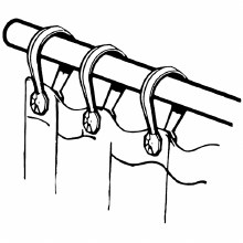 Additional picture of Button Curtain Rings