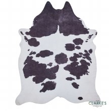 Additional picture of Faux Cow Skin Rug Black/White 130 x 155cm