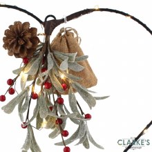 Additional picture of LED Lit Heart with Mistletoae 37cm