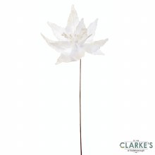 Additional picture of Poinsettia Stem White - Christmas Decoration