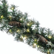 Additional picture of LED Lit Frosted Tips Garland 180cm