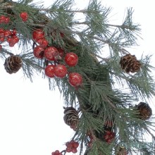 Additional picture of Red Berry and Bristle Christmas Wreath 58cm