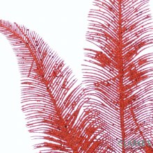 Additional picture of Red Feather Spray Christmas Decoration 84cm