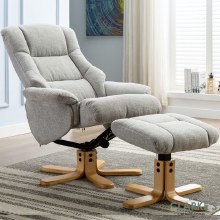 Additional picture of Florence Recliner Chair with Stool Cloud